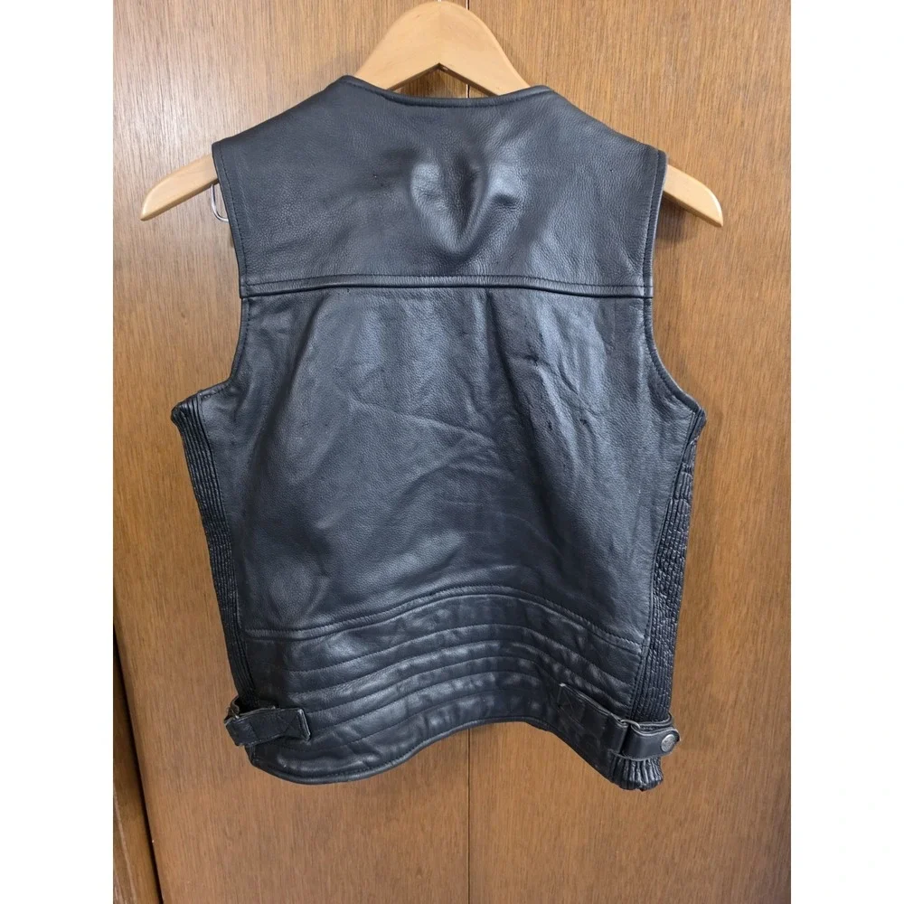 Women's Milwaukee Motorcycle Deuce Leather‎ Vest - Large